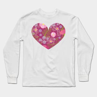 heart with flowers Long Sleeve T-Shirt